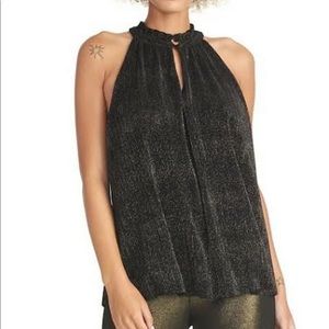 Rachel Roy sleeveless metallic top/S